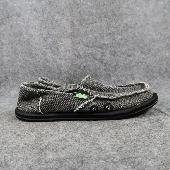 Sanuk Shoes Kids 4 Slip On Loafer Flats Casual Comfort Raw Edge Gray Cruiser - Picture 1 of 11